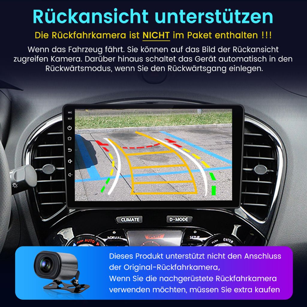 Autoradio Android 9 Pollici Per Nissan Juke (2010-2019) E Infiniti ESQ – Carplay Wireless, GPS, Bluetooth, FM E RetroCamera Inclusa