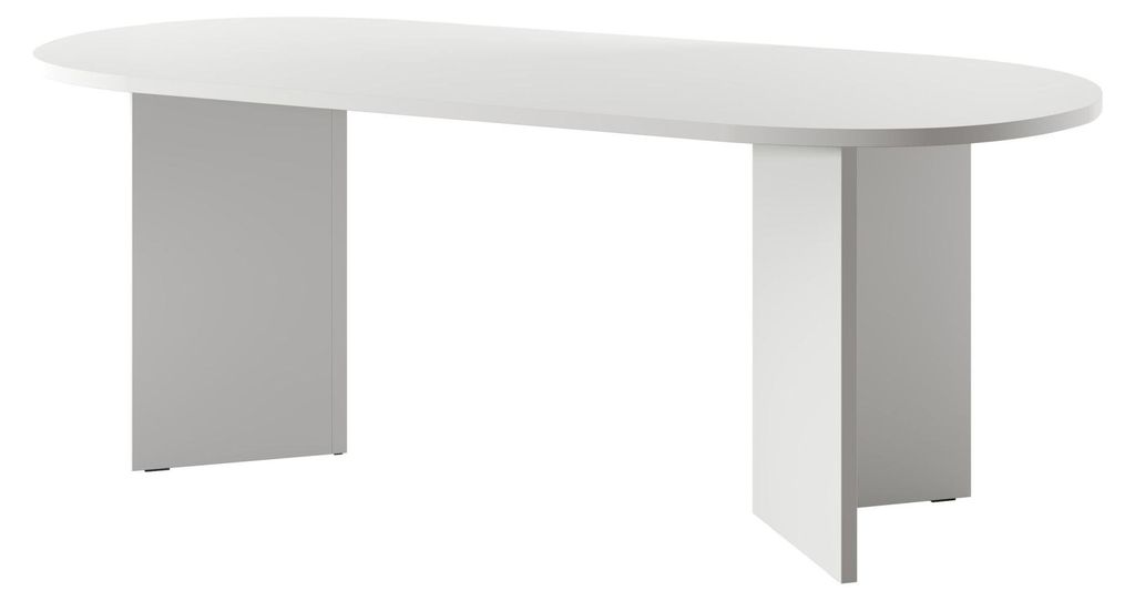 Selsey OVO - Esstisch oval, Weiß, 90x204 cm Produktbild 