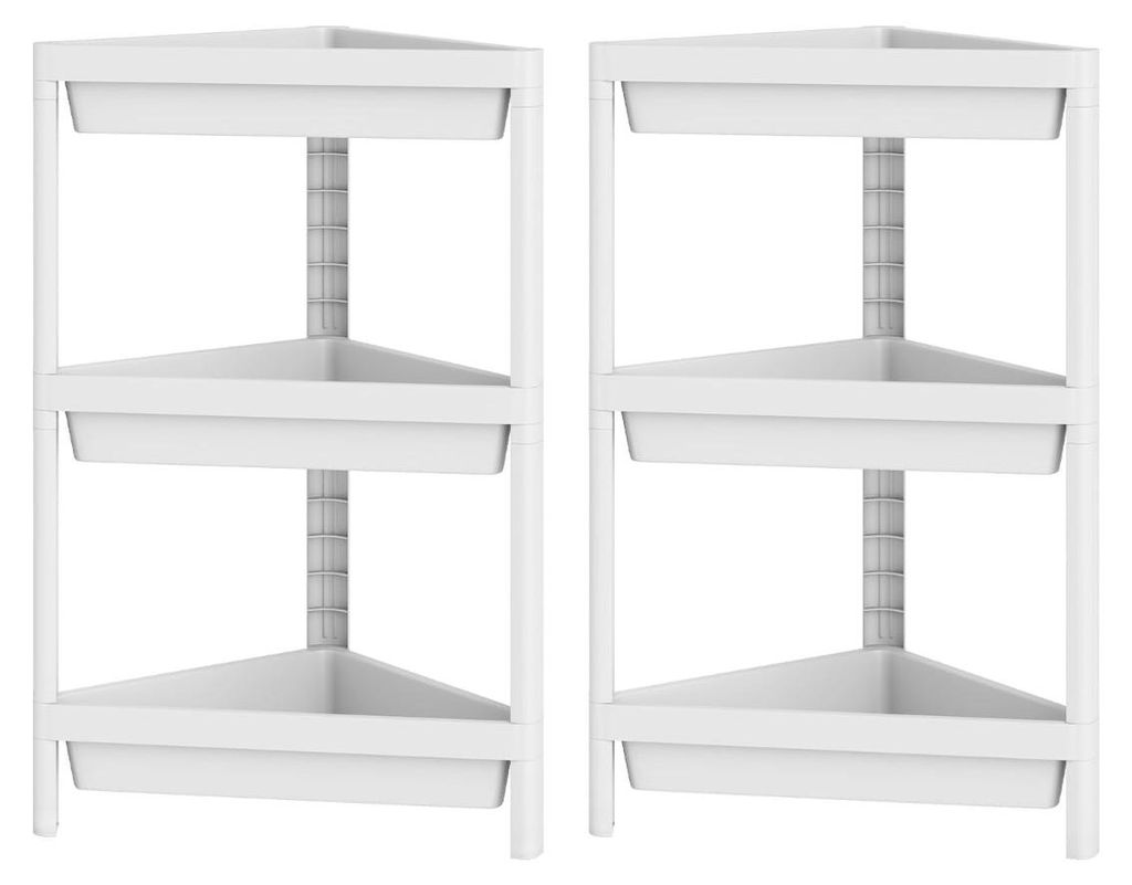 2-teiliges Eckregal-Set, abnehmbar, wasserabweisend