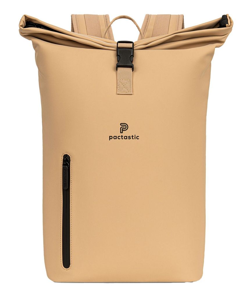 Pactastic Tagesrucksack Rucksack mit Laptopfach Urban Collection Rolltop Backpack 45 cm 22L Beige