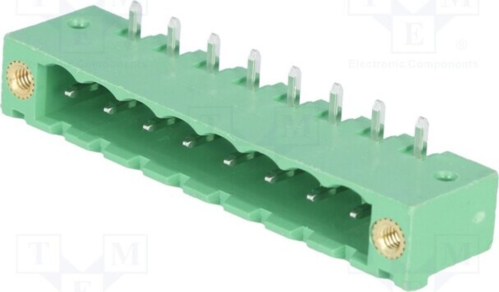 1x Klemmleiste abschaltbar 5,08mm Wege: 8 mit 90°-Winkel Buchse MSTB 2,5/ 8-GF-5,08