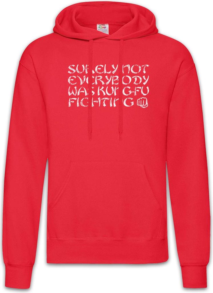 Urban Backwoods Kung-Fu Fighting, Herren Hoodie, Farbe: Rot, Größe: M