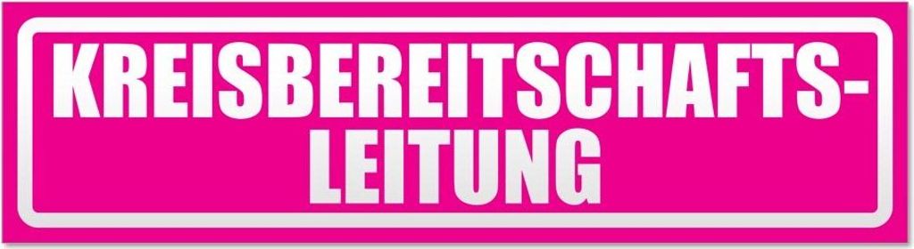 Kiwistar - Autoaufkleber - Pink - 30 x 8 cm - Kreisbereitschaftsleitung invertiert - Hinweis Aufkleber Sticker für Auto, Kfz, Fahrrad, PKW, LKW