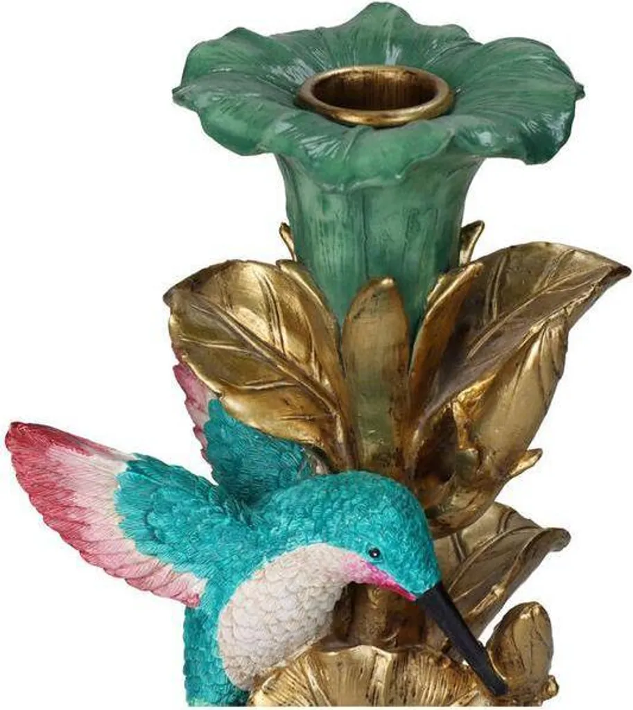 Bougeoir Figurine Oiseau Colibri 26cm - Déco de Table Style Exotique