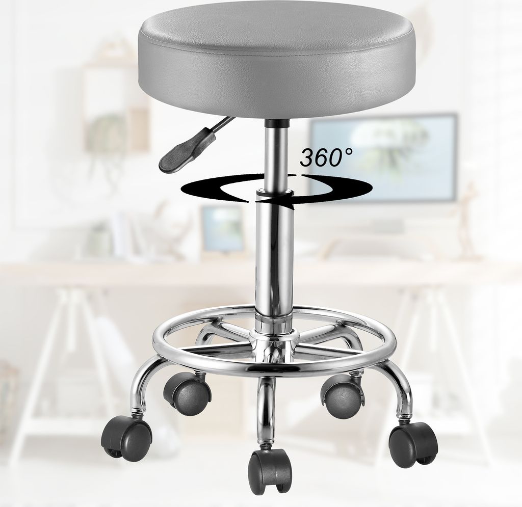 CASARIA® Hocker mit Rollen Höhenverstellbar 10 cm Produktbild 5