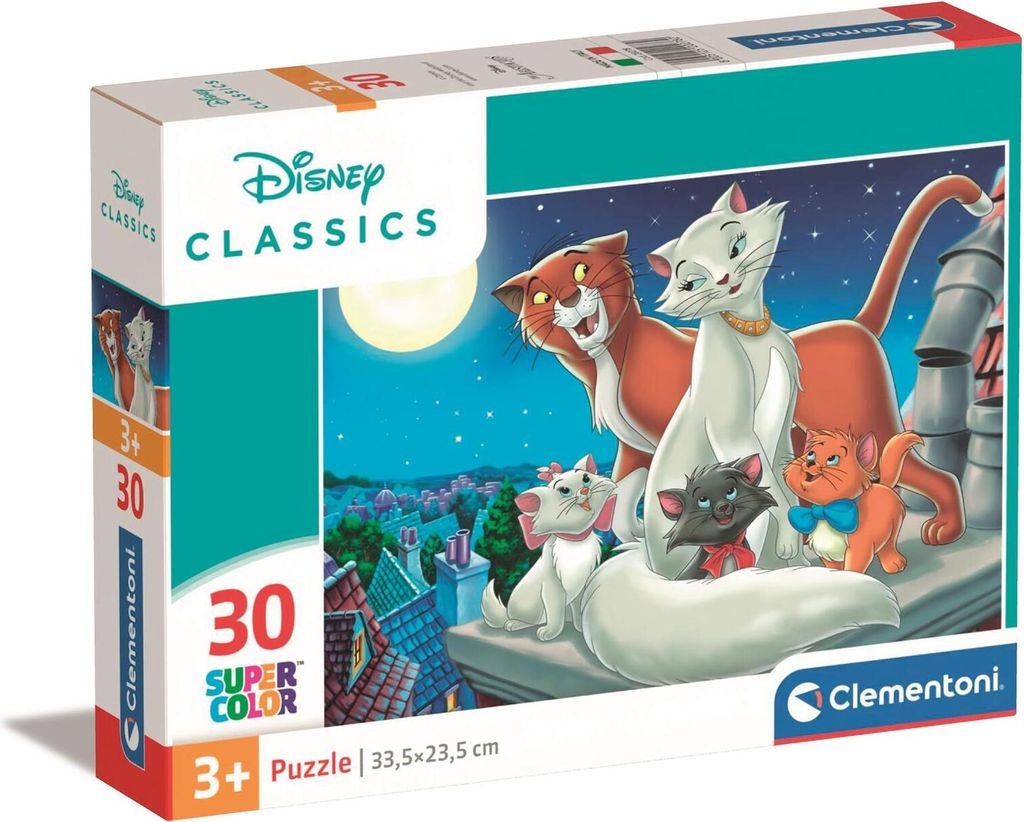 Puzzle Disney Aristogatti Clementoni 30 pezzi Super Color Immagine del prodotto 