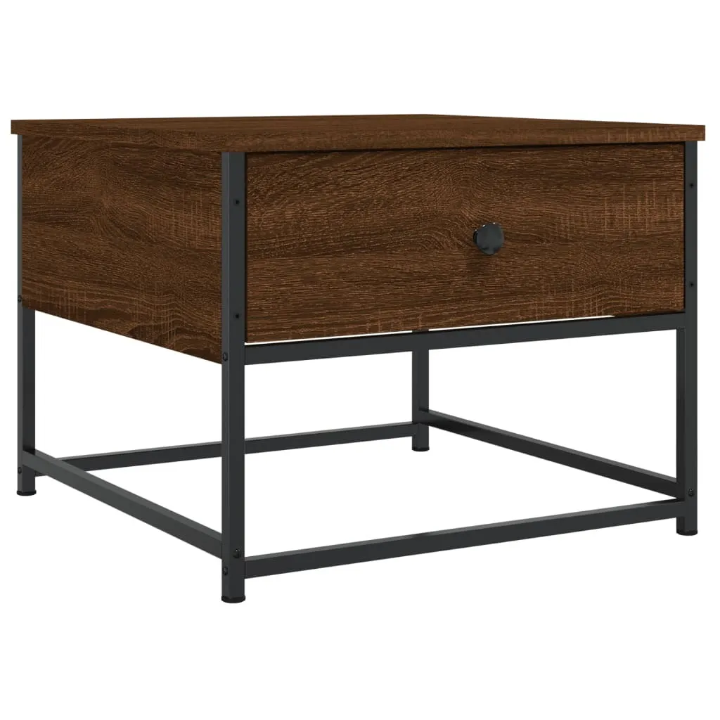 Tavolino Caffè 51x51 Rovere Marrone Design Moderno The Living Store - 3