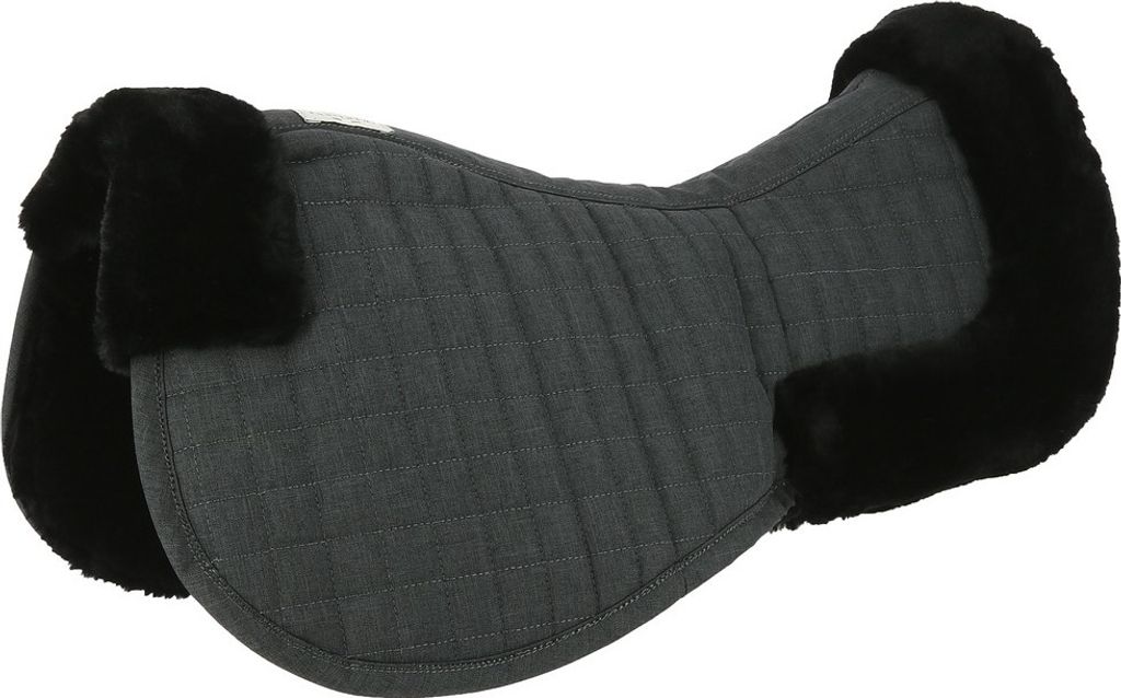 Equithème Sattelunterlage Teddy, Größe:Warmblut, Farbe:marineblau/ecru