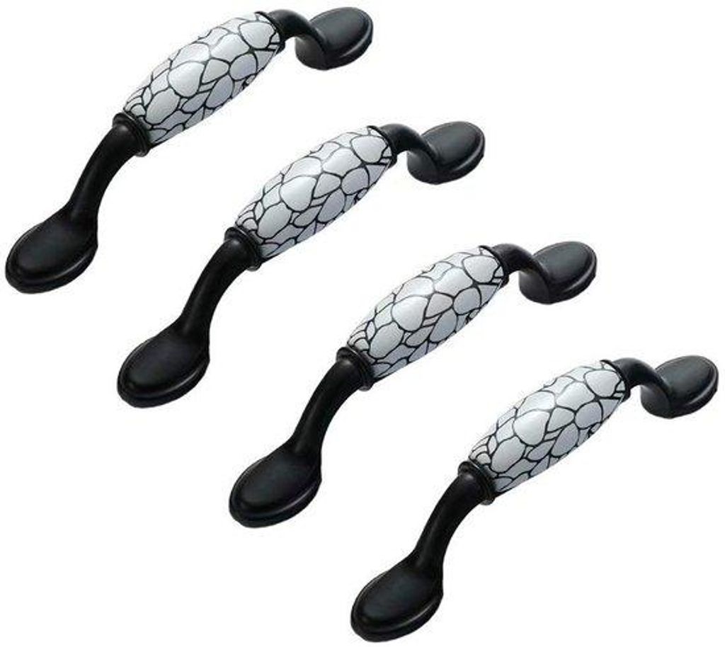 Keramische Türgriffe Set 4 Aluminium