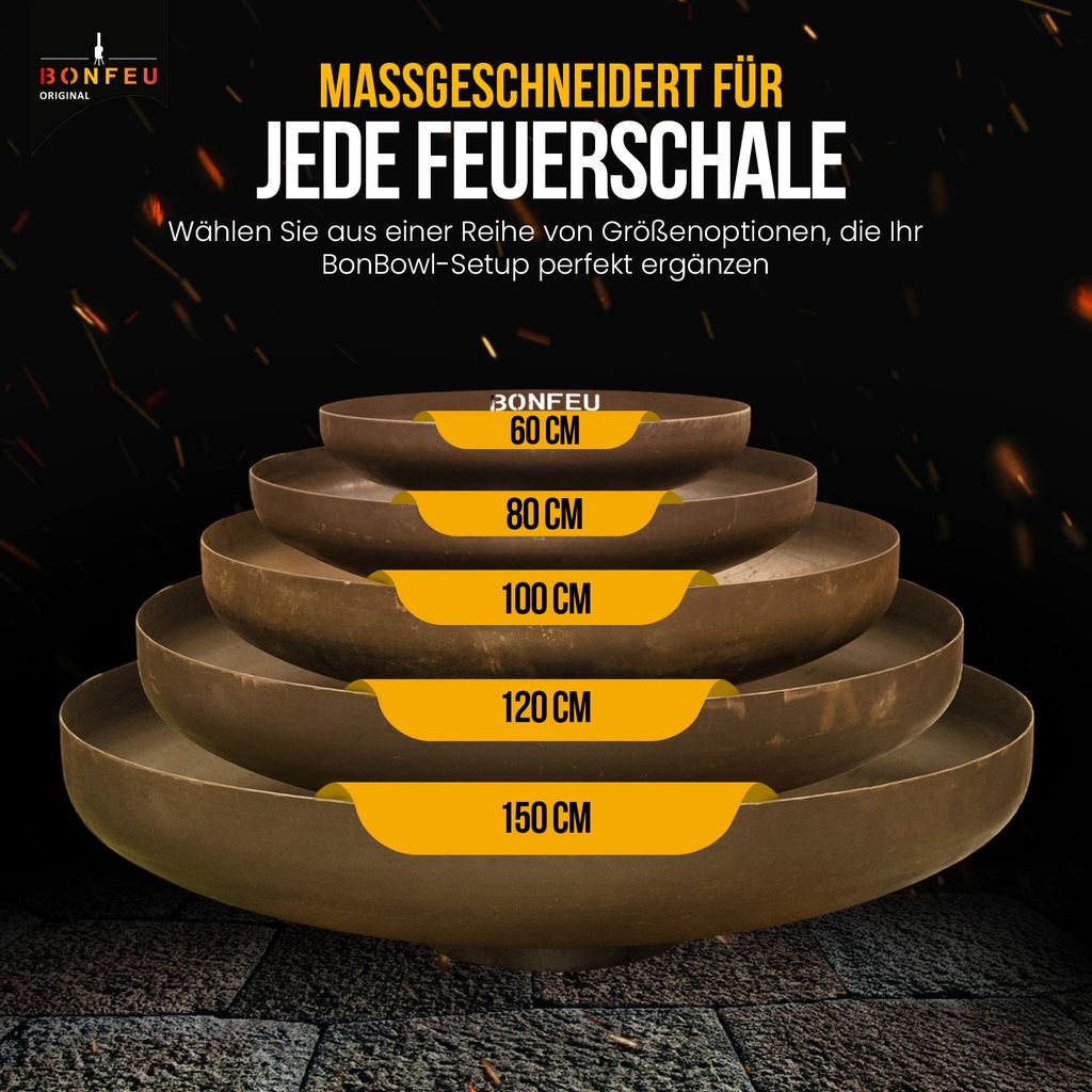 BonFeu BonBowl Feuerschale 80 cm - Feuerschalen für den Produktbild 5