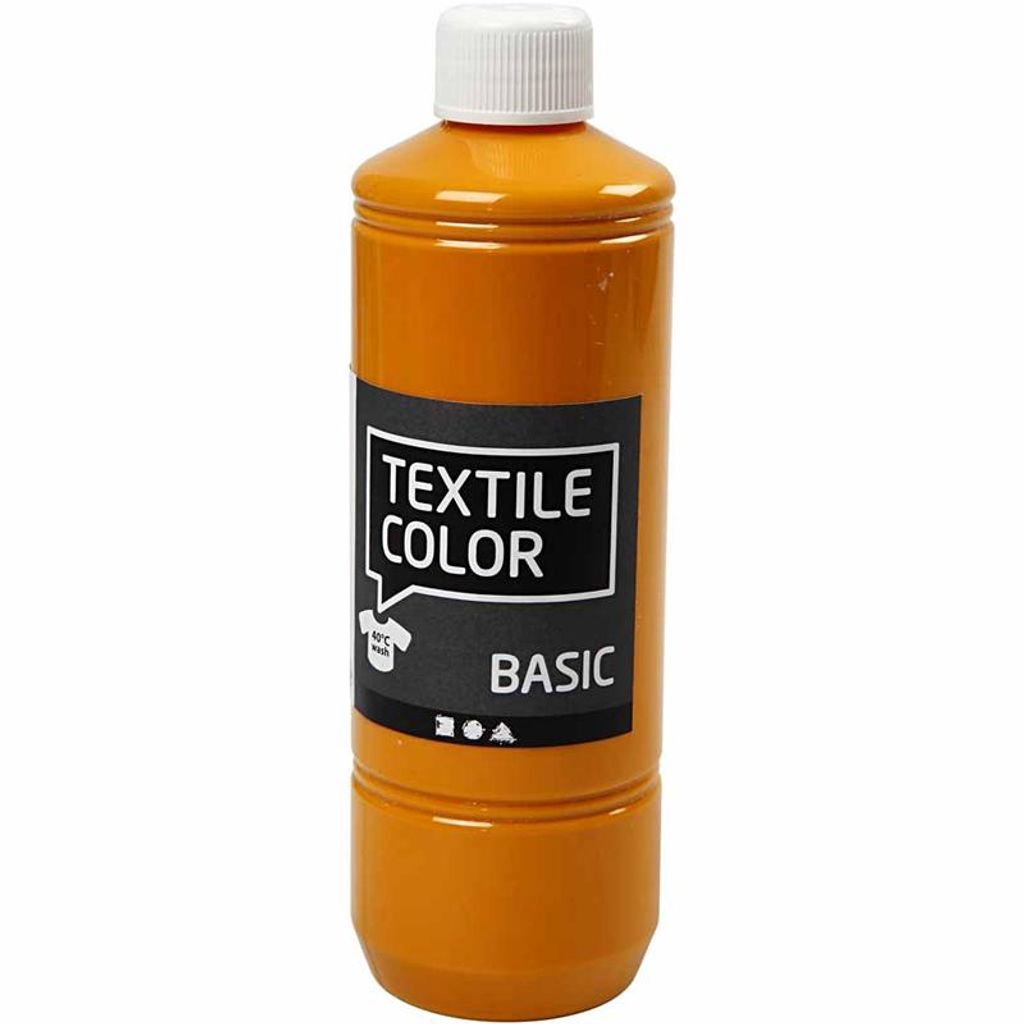 Creativ Company Textilfarbe Senfgelb 500ml - Textilfarbe für Stoffe