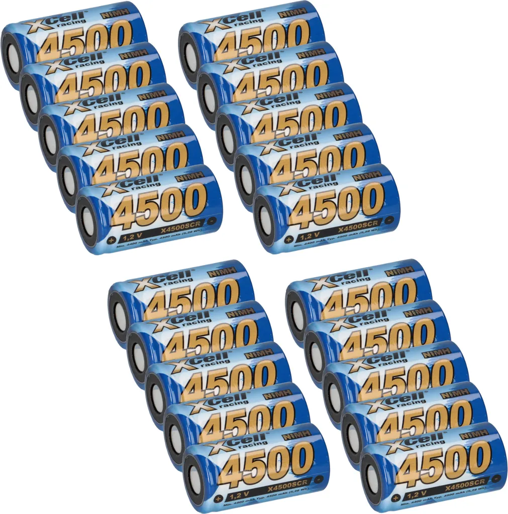 Batterie Sub-C Ni-MH 4500mAh XCell Racing 1.2V Lot de 20 Accus Modélisme