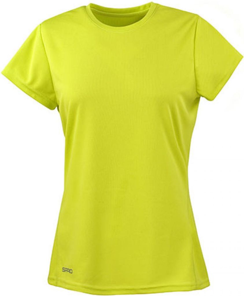 SPIRO S253F | Damen Quick Dry Sport T-Shirt +Sehr leicht - Farbe: Lime - Größe: L (40)
