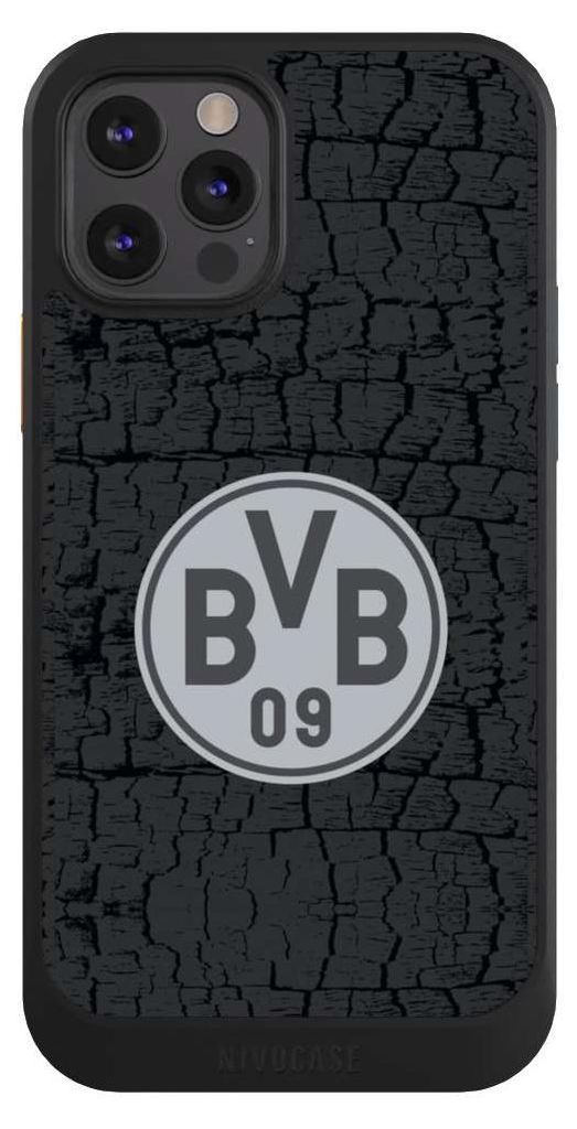 NIVOCASE Hülle für Apple iPhone 12 Pro Handyhülle NIVOcore Case Schwarz BVB Borussia Dortmund Trikot