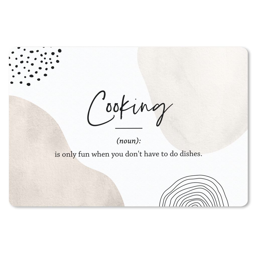 MuchoWow Mauspad Mousepad Sprichwörter - Definition des Kochens - Wörterbuch - Zitate 27x18 cm - Mousepads - Maus Mat - Pad - Mausunterlage - B...