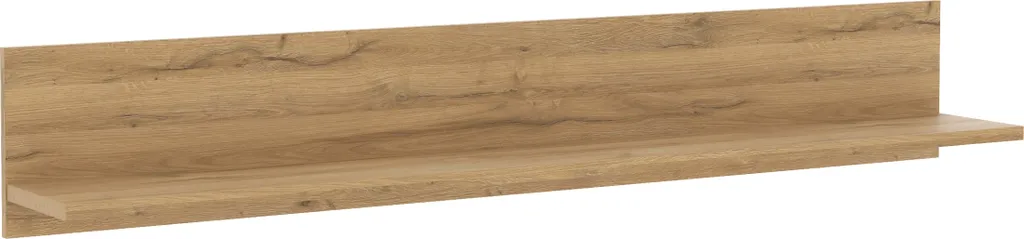 Grande étagère suspendue HAVANNA en décor chêne massif - 160x25 cm