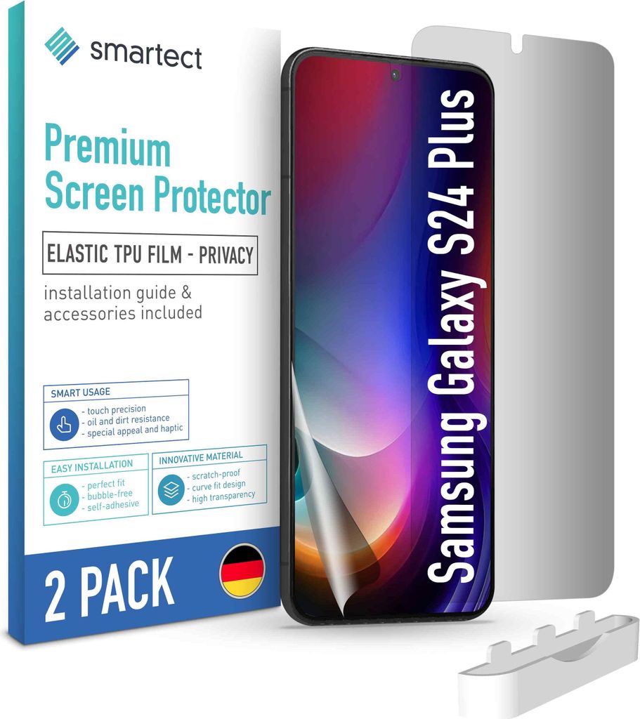 2x TPU Sichtschutzfolie für Samsung Galaxy S24 Plus Panzerfolie Blickschutz