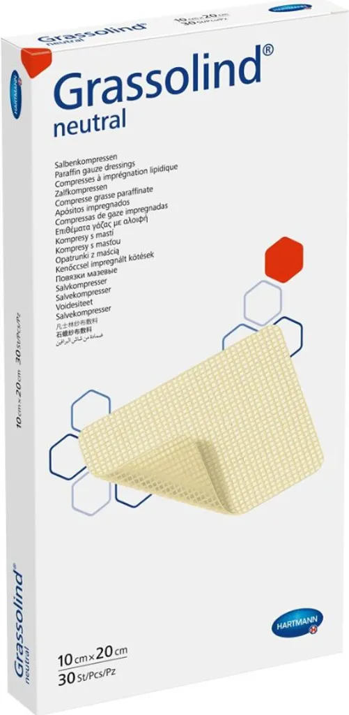 Compresse Grassolind pour brûlures et écorchures 10x20 cm - Hartmann