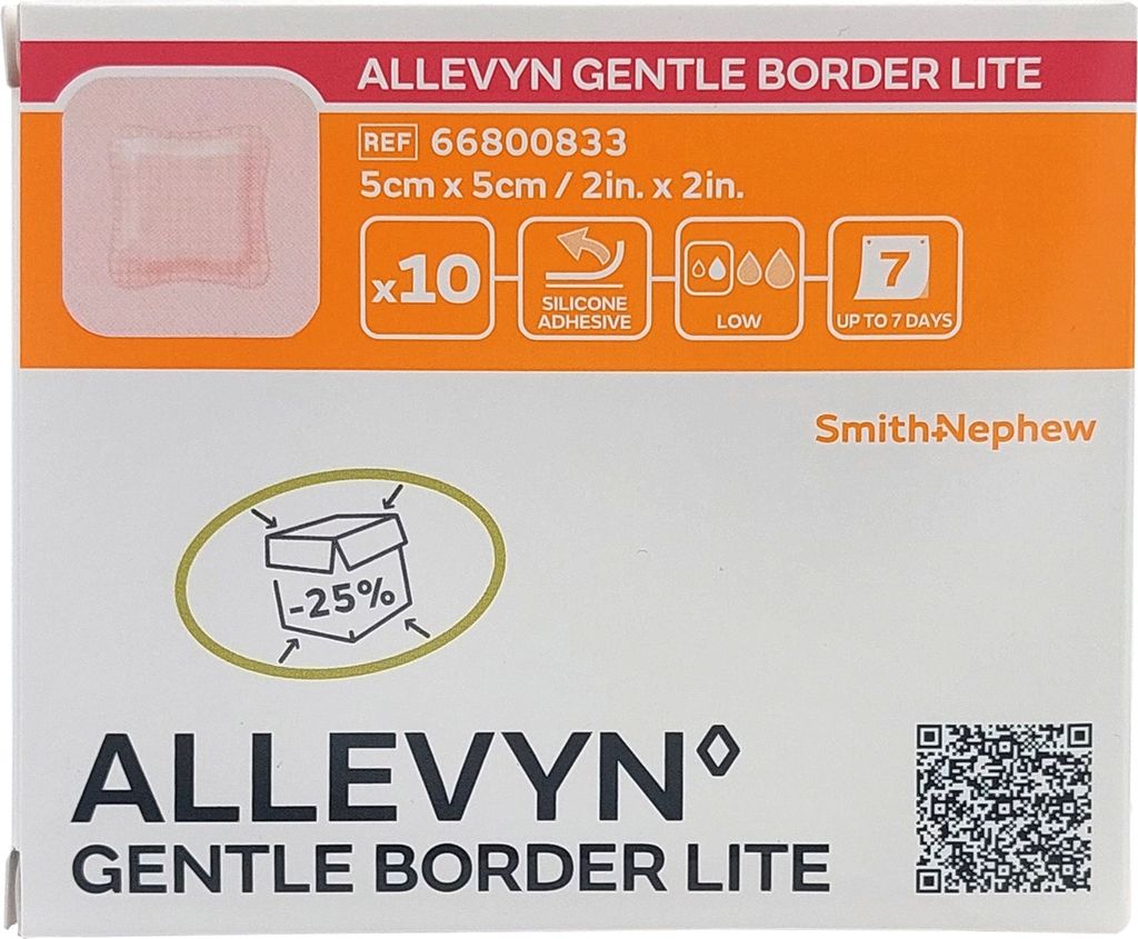 Allevyn Gentle Border Lite 5x5 cm Schaumverb. 10 St Produktbild 3
