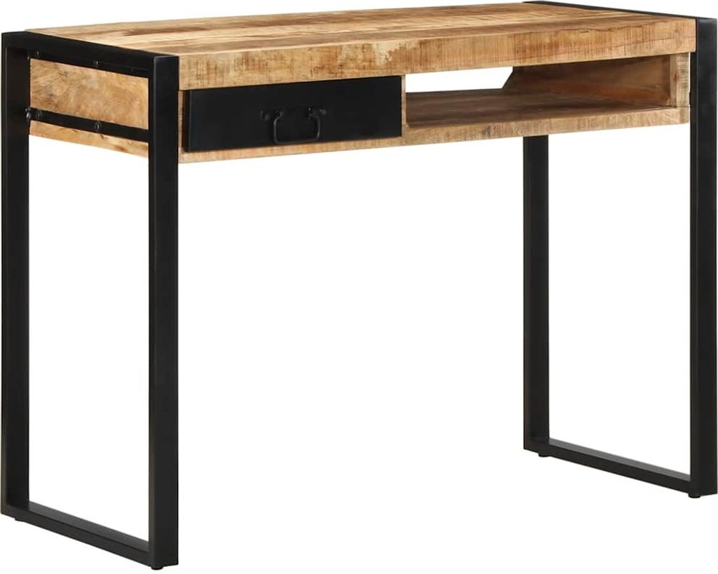 Schreibtisch 100x50x75 cm Raues Massivholz Mango