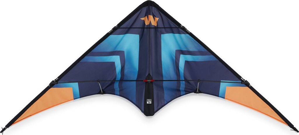 Wolkenstürmer Lenkdrachen Fancy (türkis), Sportlenkdrachen mit Glasfasergestänge - flugfertig inkl. Schnüre und Lenkschlaufen