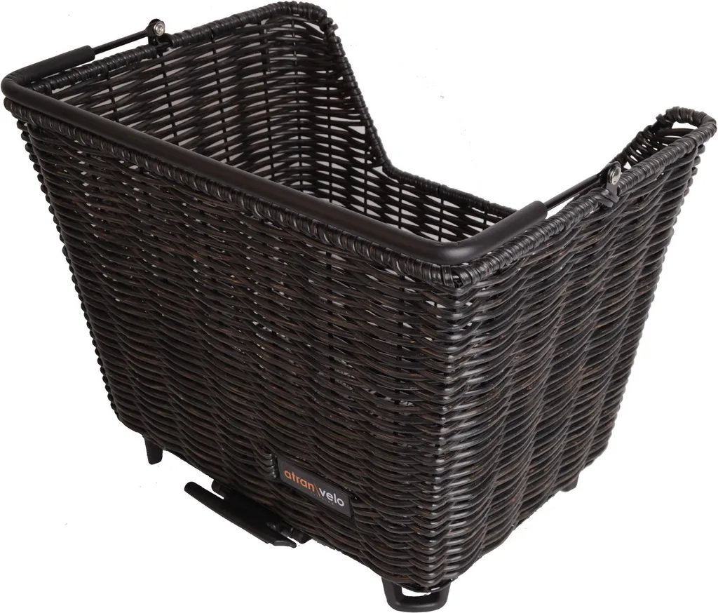 ATRAN VELO Picnic AVS Panier Vélo Arrière Noir avec Fixation Intégrée