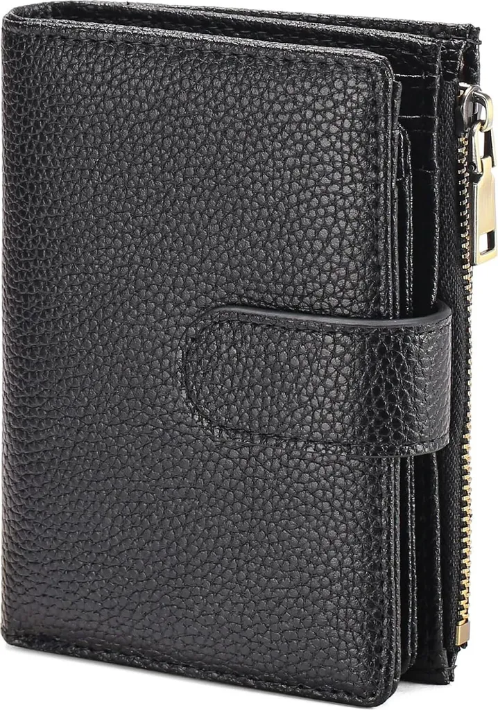 Portafoglio piccolo da donna, borsellino piccolo da donna, borsellino piccolo da donna con blocco RFID, portafoglio da donna con tasca con zip