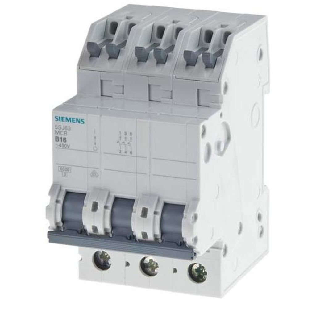 Siemens Leitungsschutzschalter B16 A 3polig Steckklemme (5SJ63166KS)