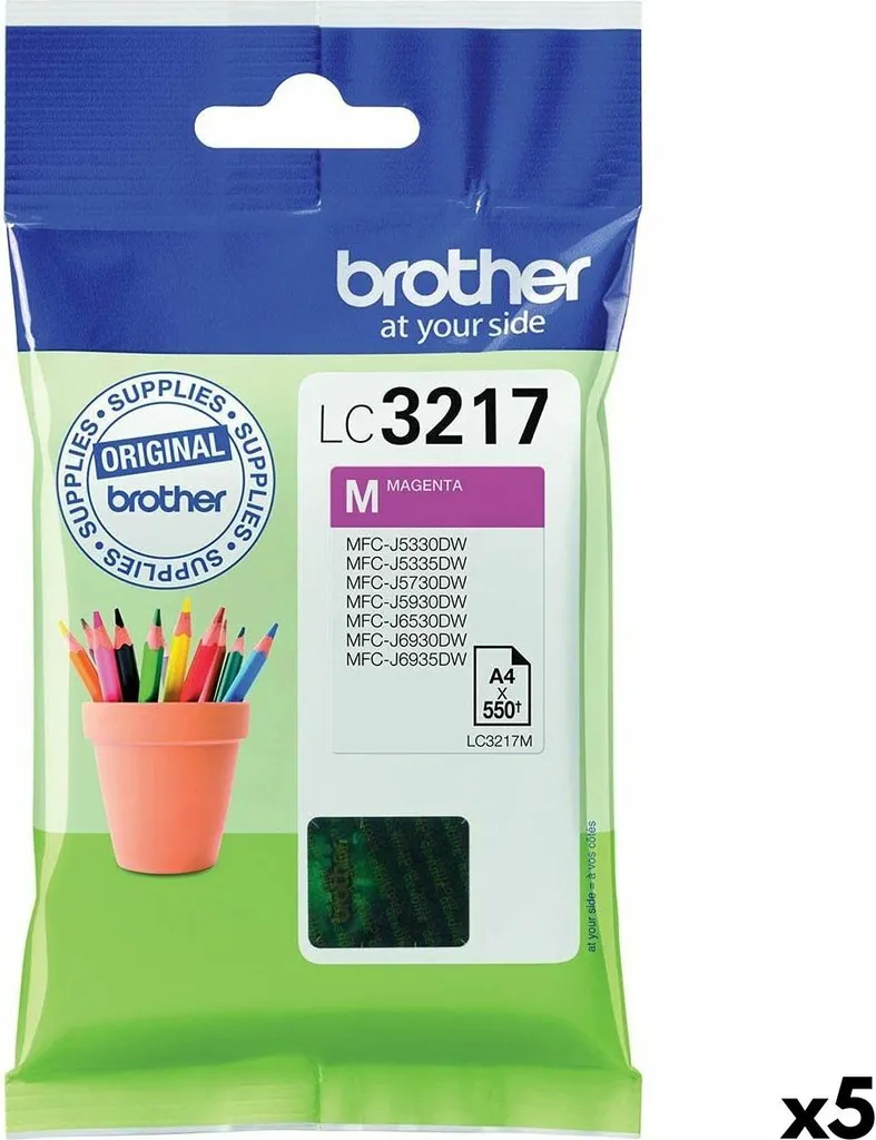 Brother LC3217 Magenta : Finissez-en avec les impressions ternes (x5)