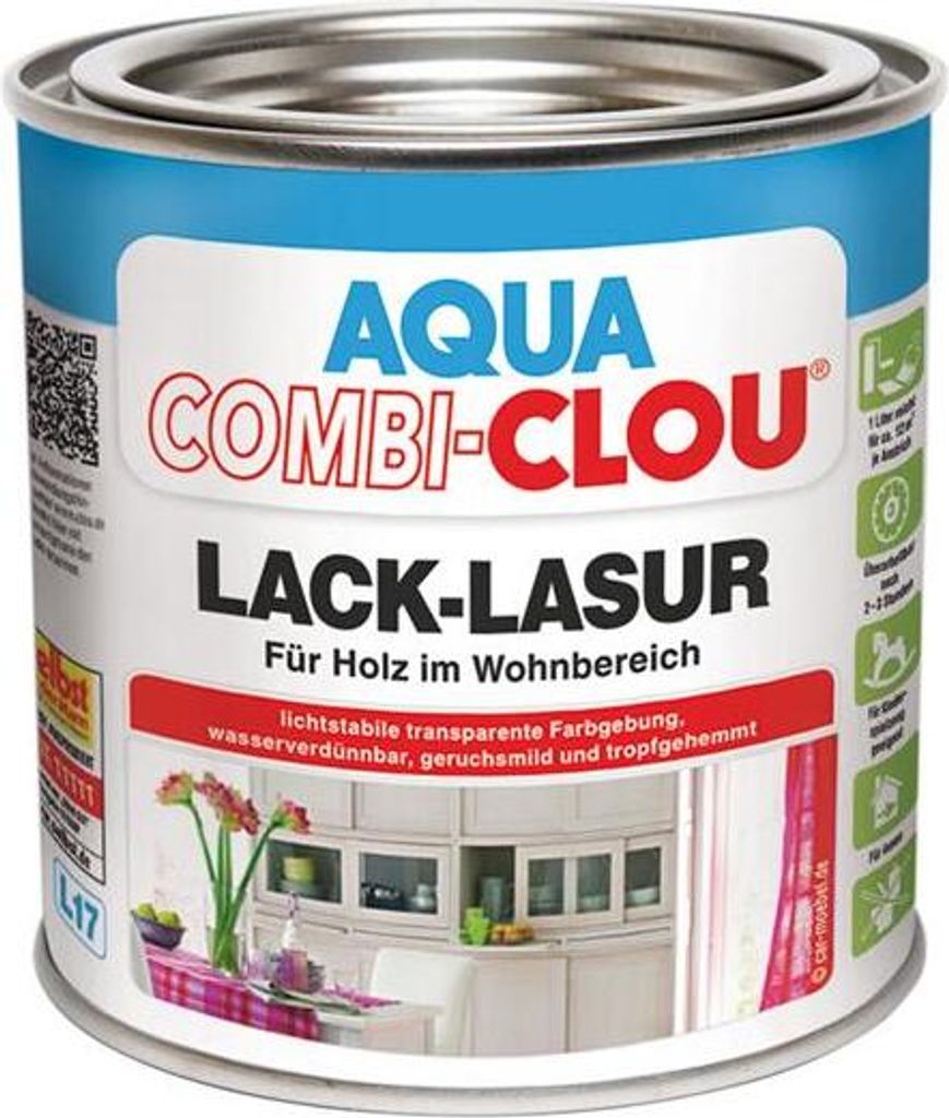 L17 AQUA COMBI-CLOU Lack-Lasur |Nr. 5 schwarz 0,375ml Produktbild 