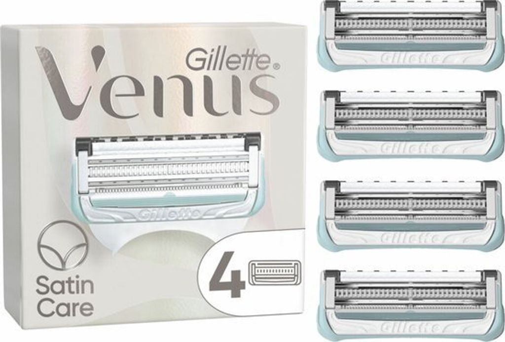Gillette Rasierklingen Damen Schönheitsprodukte Venus x4 Sanfte Pflege für Haut Schamhaare
