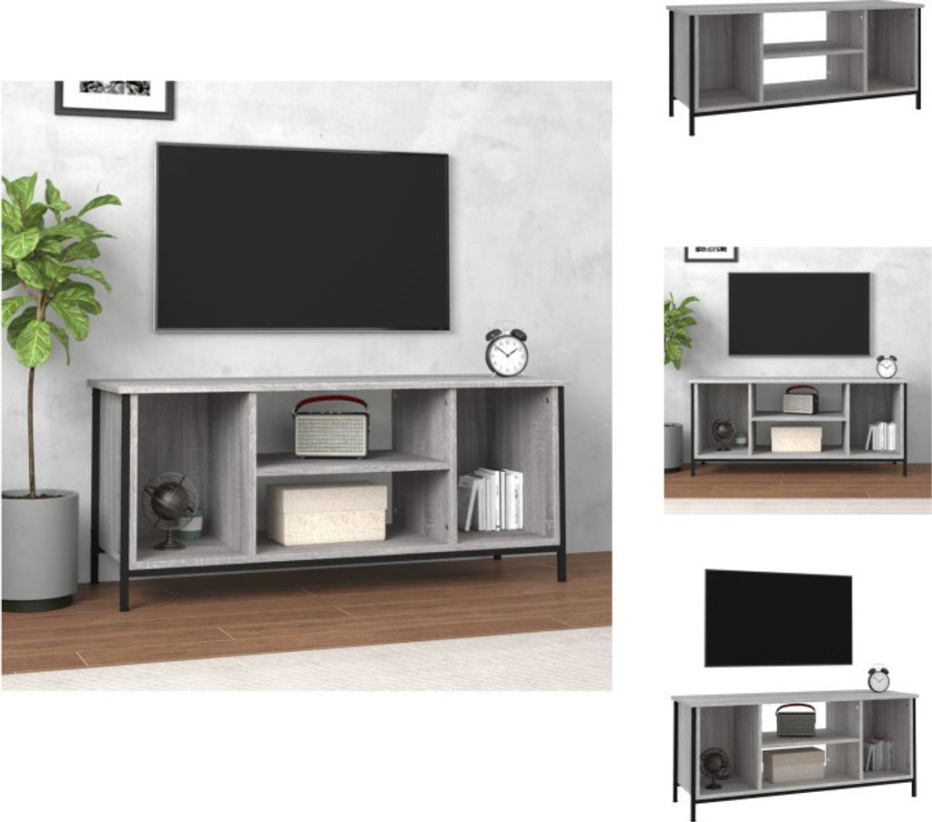 vidaXL TV-Schrank Grau Sonoma 102x35x45 cm Holzwerkstoff - TV-Möbel