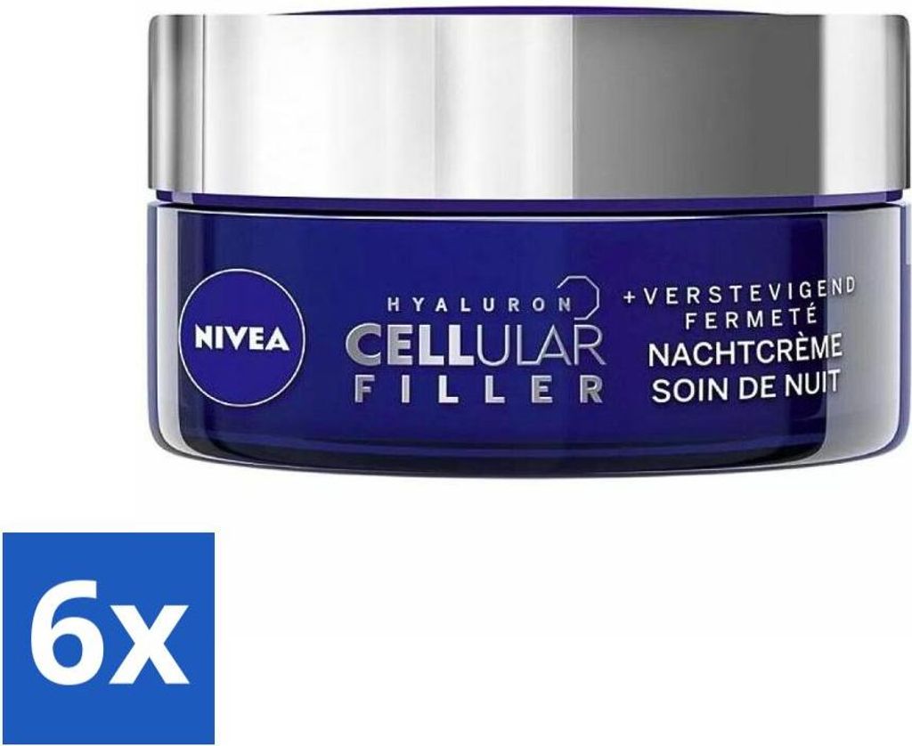 NIVEA – Nachtcreme – Cellular Expert Filler Anti-Aging – Für jeden Hauttyp – Mit Hyaluronsäure & Folsäure – Anti-Falten & Feuchtigkeit...
