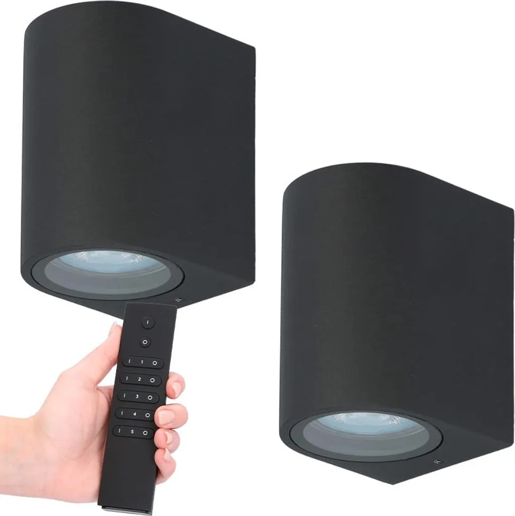 Applique LED IP65 Anti-Corrosion Dimmable Noir 2700K - Solution Lot de 2