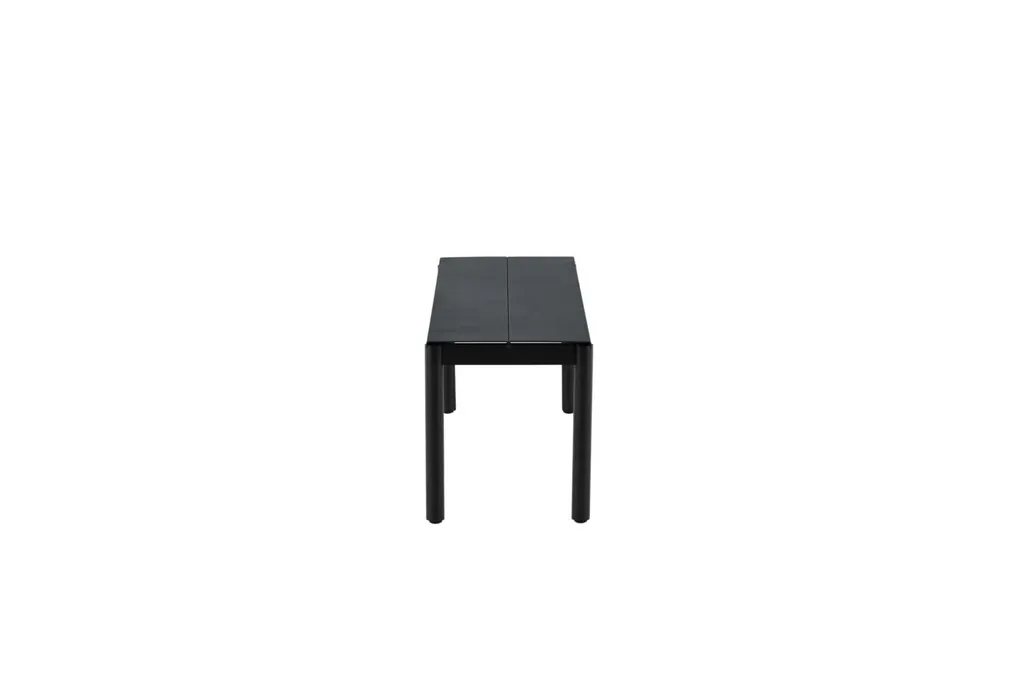 Banc Extérieur Modena Noir Résistant aux UV - Style Minimaliste Chic