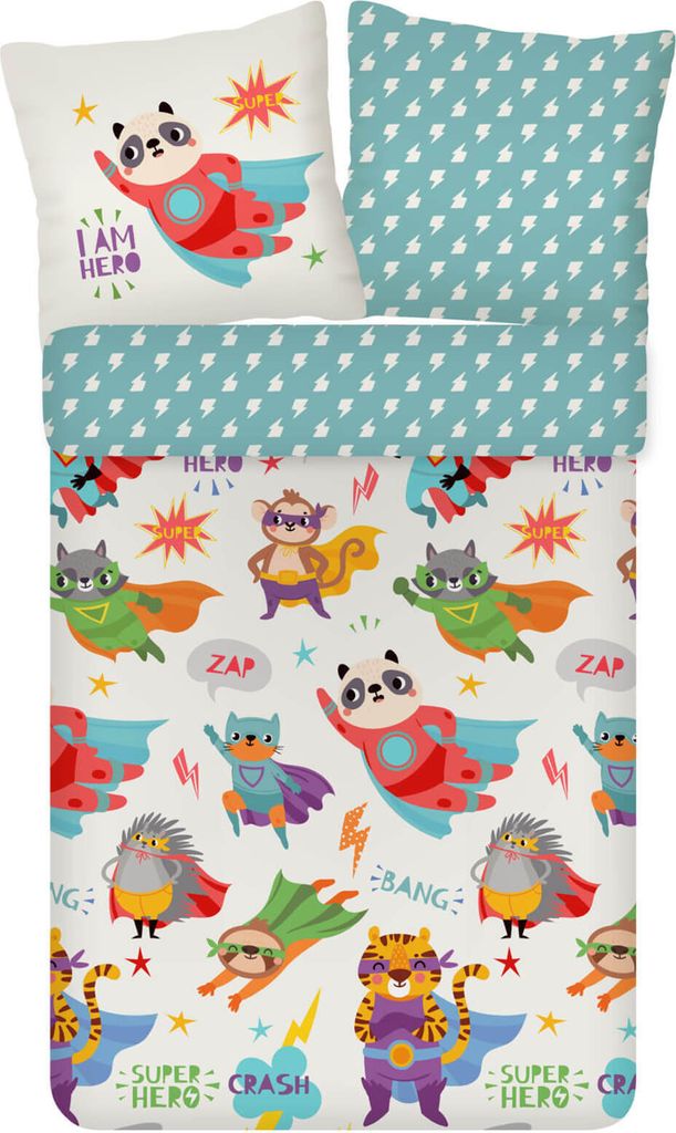ESPiCO Bettwäsche Trendy Bedding Superheld Renforcé 135 cm x 200 cm