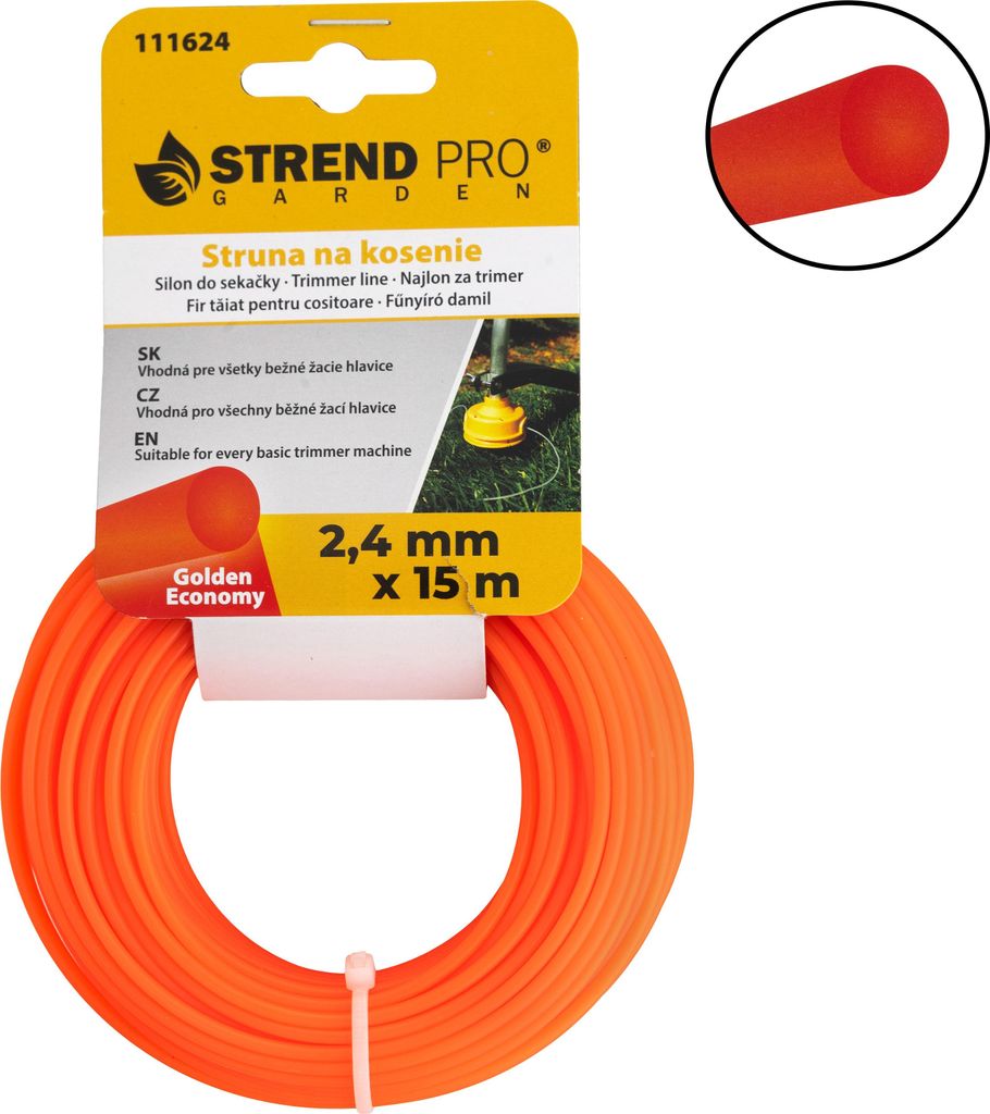 Trimmerfaden Golden Economy 2,4 mm, L-15 m, rund 10 Stück