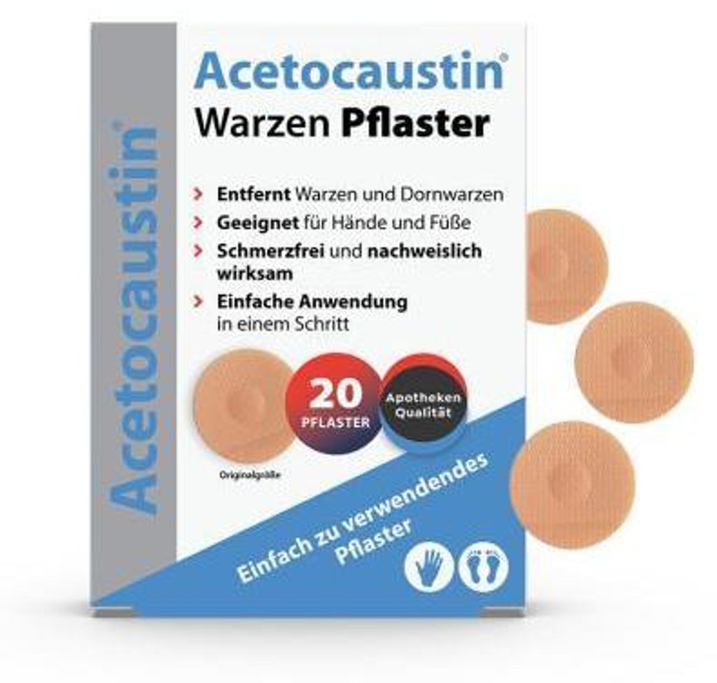 Acetocaustin Warzenpflaster 20 St Produktbild 