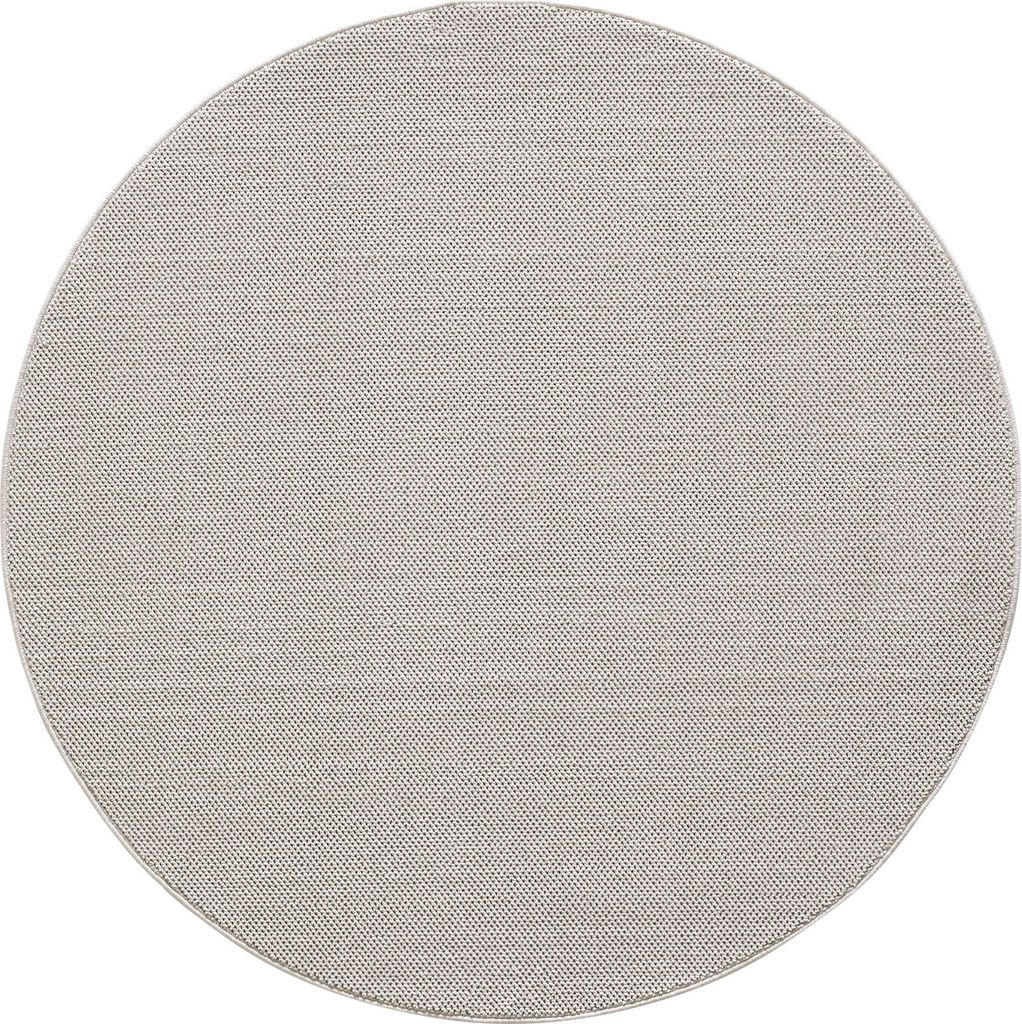 Teppium Teppich Wohnzimmer Uni Meliert Cut-Loop Design Kurzflor Modern Teppich Einfarbig Robust Pflegeleicht, Grösse: 200 cm Rund