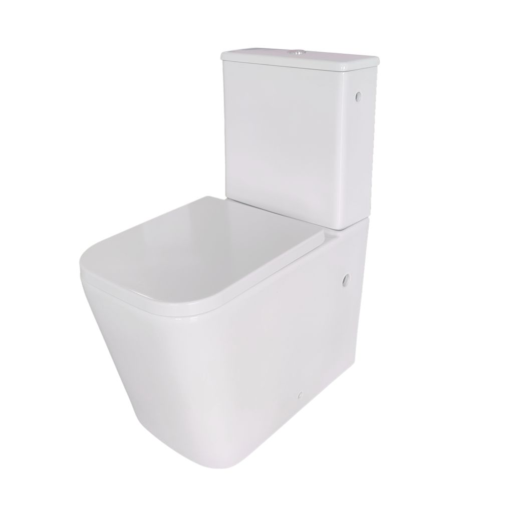 WC-Kombination Set Aliki Tiefspüler ohne Spülrand weiß Produktbild