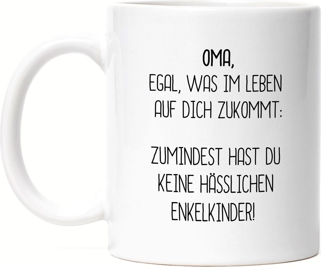Tasse Oma Wenigstens Keine Hässlichen Enkelkinder Lustig Produktbild 