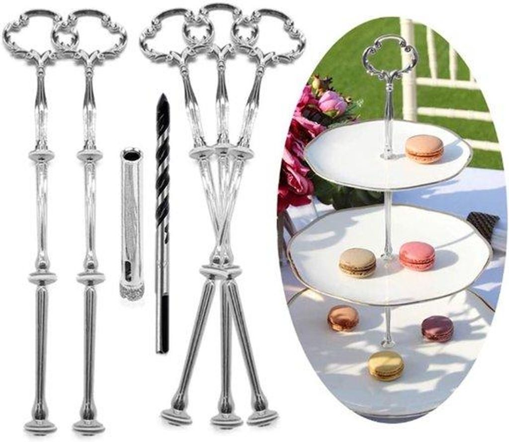 5er-Set Hochzeitständer-Einbausatz für 2/3-Stufen-Kuchen, Produktbild 