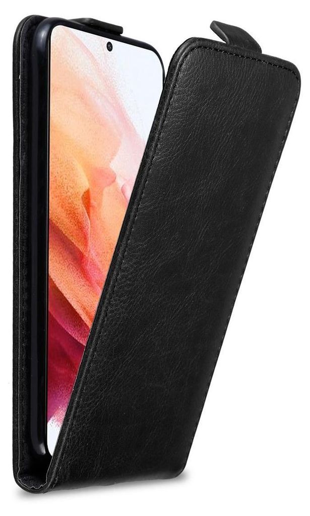 Cadorabo Hülle für Samsung Galaxy S21 5G Schutz Hülle in Schwarz Flip Etui Handyhülle Case Cover
