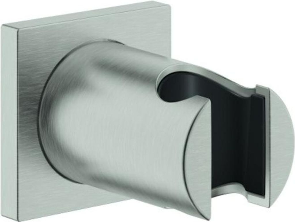 GROHE Handbrausehalter Rainshower 27075, nicht verstellbar, mit eckiger Rosette, supersteel