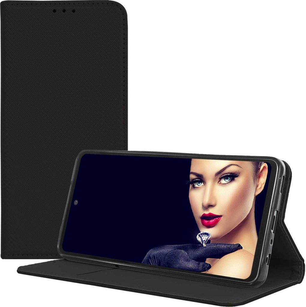 Bookstyle Schutzhülle Klapphülle Schutztasche Etui Cover für Oppo Reno 12 pro 5G (Global) - Schwarz