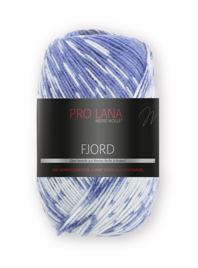Pro Lana Fjord 100g 084 blau-grau-weiß Produktbild 