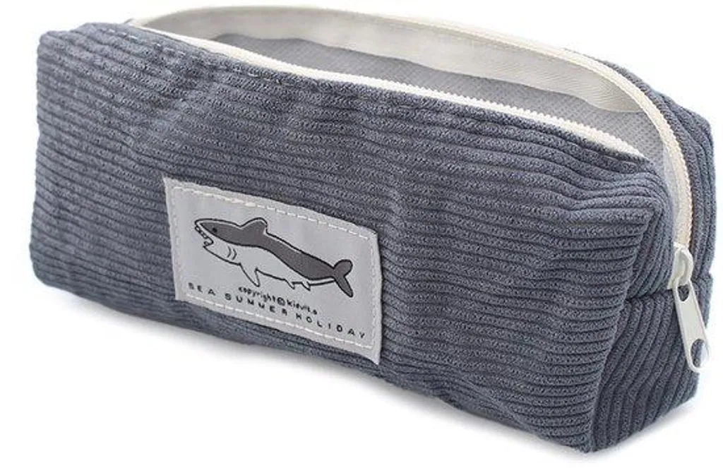 Pochette de maquillage en velours gris et trousse de voyage unie