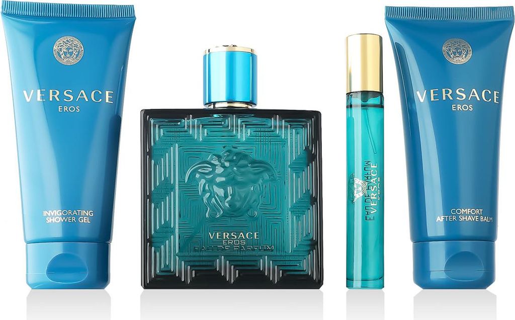 Versace Eros Eau De Parfum Spray 100ml Set 4 Artikel