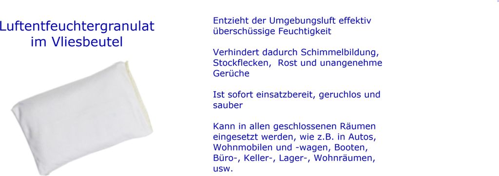 20x 1kg"reilo" Luftentfeuchter Granulat (Calciumchlorid) im Produktbild 4