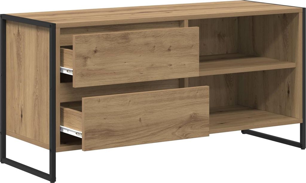 vidaXL TV-Schränk Kunsthandwerk Eiche 100 x 36 x 49,5 cm Holzwerkstoff